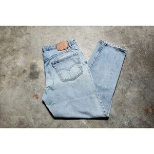 Vintage Levis Y2k 2001 550 Relaxed Fit Distressed Jeans - Fits Like 39" x 32"